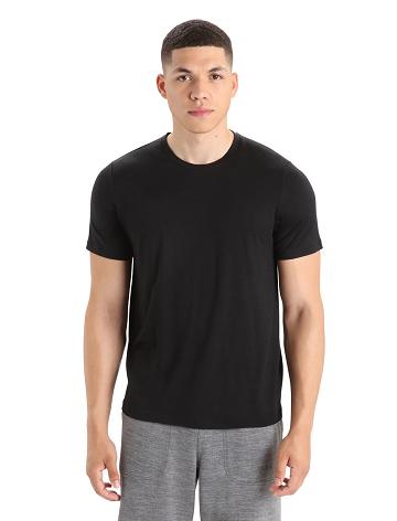 Icebreaker Merino Tech Lite II Lyhyt Sleeve Tee Miesten T Paidat Mustat | FI 1169JPQJ